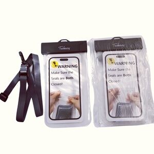 IPX8 Waterproof Phone Pouch & Beach Bag Set: Travel Essentials - Clear (2 Pack)‎